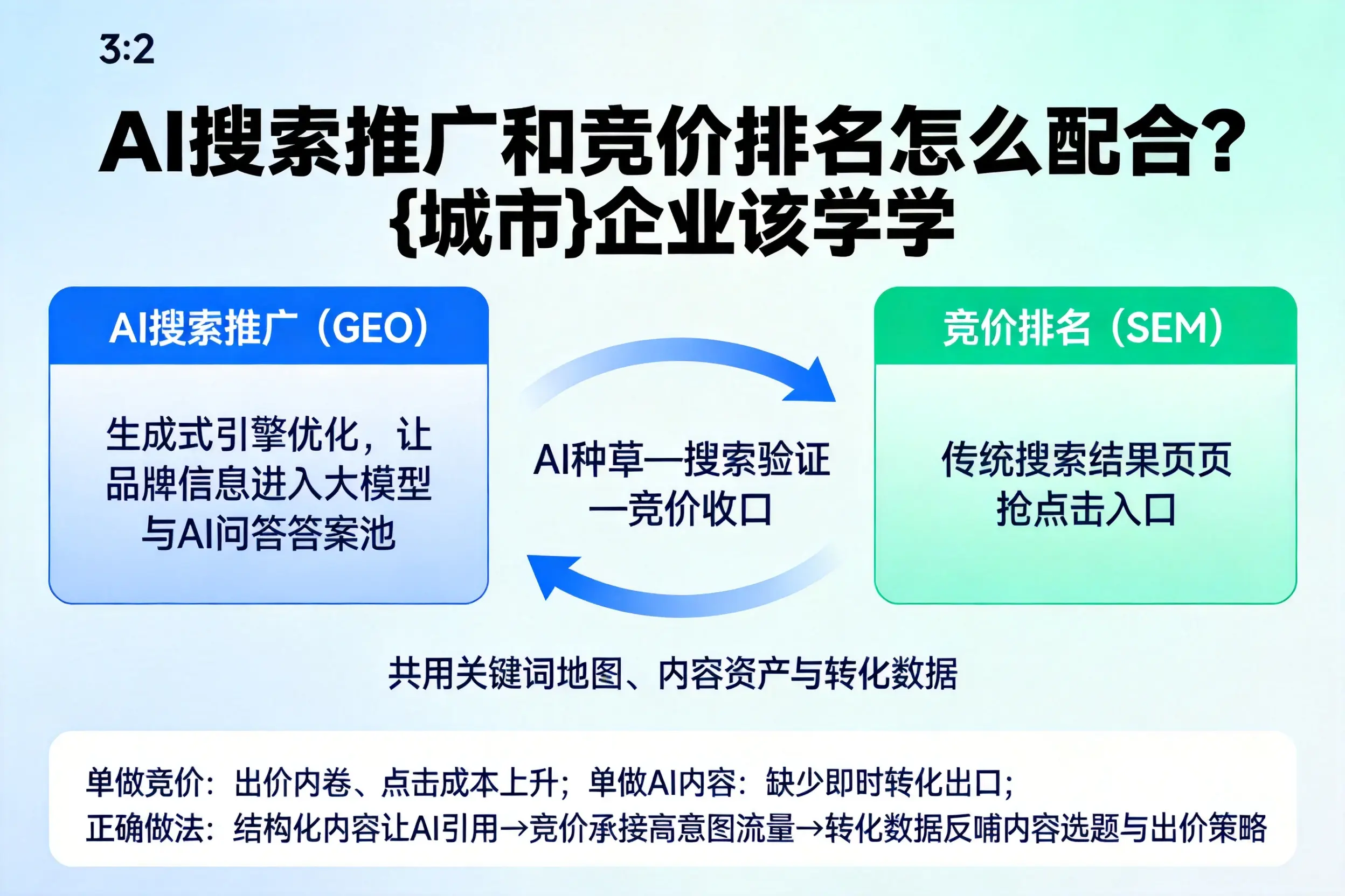 AI搜索推广和竞价排名怎么配合?景德镇企业该学学