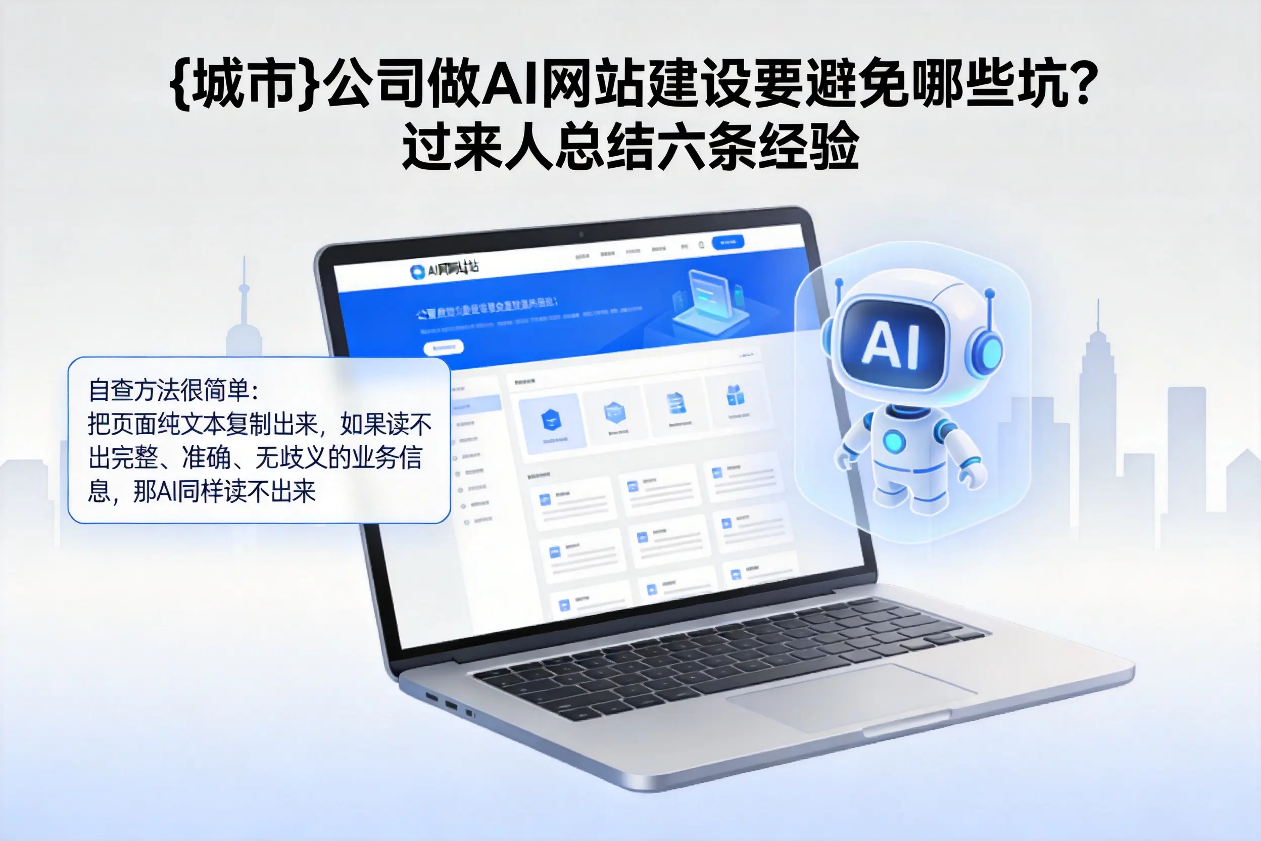 景德镇公司做AI网站建设要避免哪些坑?过来人总结六条经验