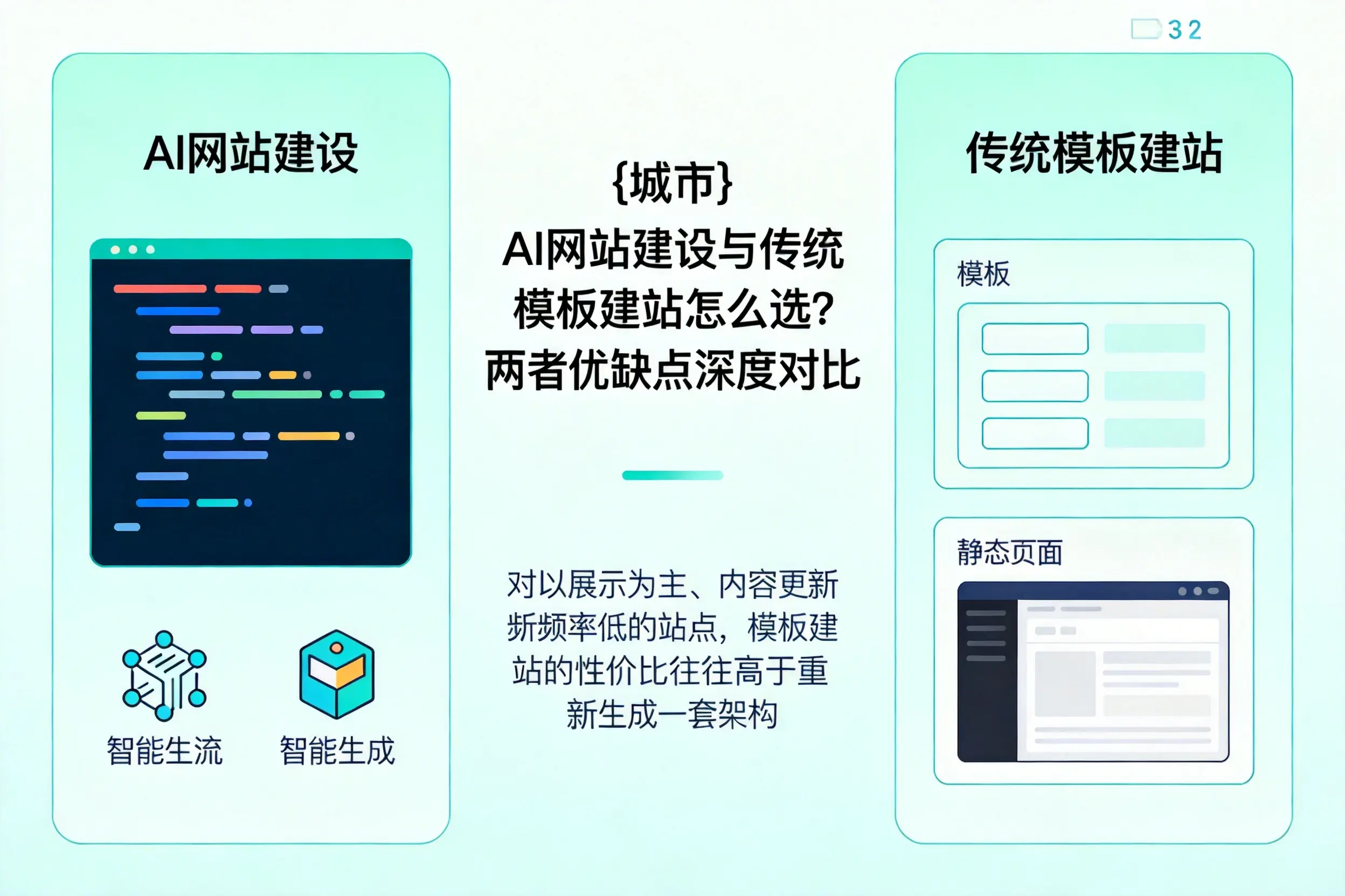 景德镇AI网站建设与传统模板建站怎么选？两者优缺点深度对比