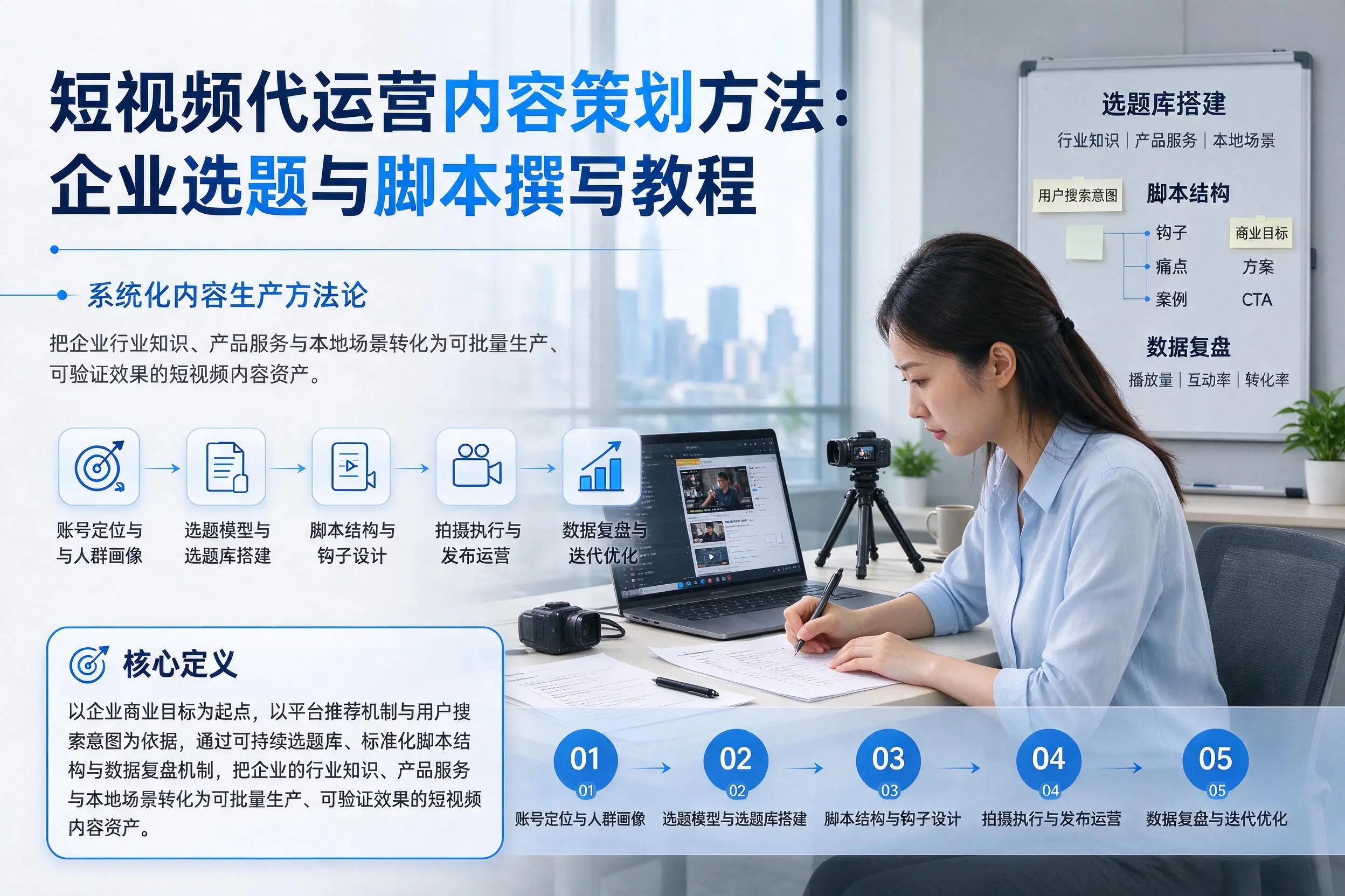 短视频代运营内容策划方法:景德镇企业选题与脚本撰写教程