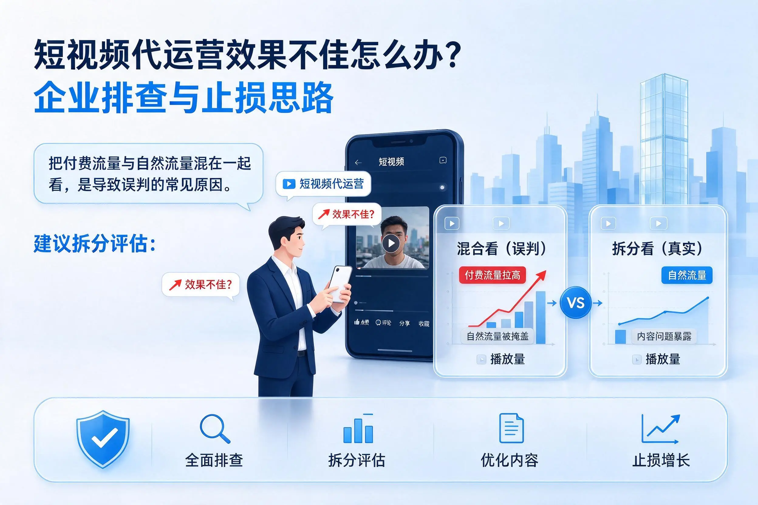 短视频代运营效果不佳怎么办？景德镇企业排查与止损思路