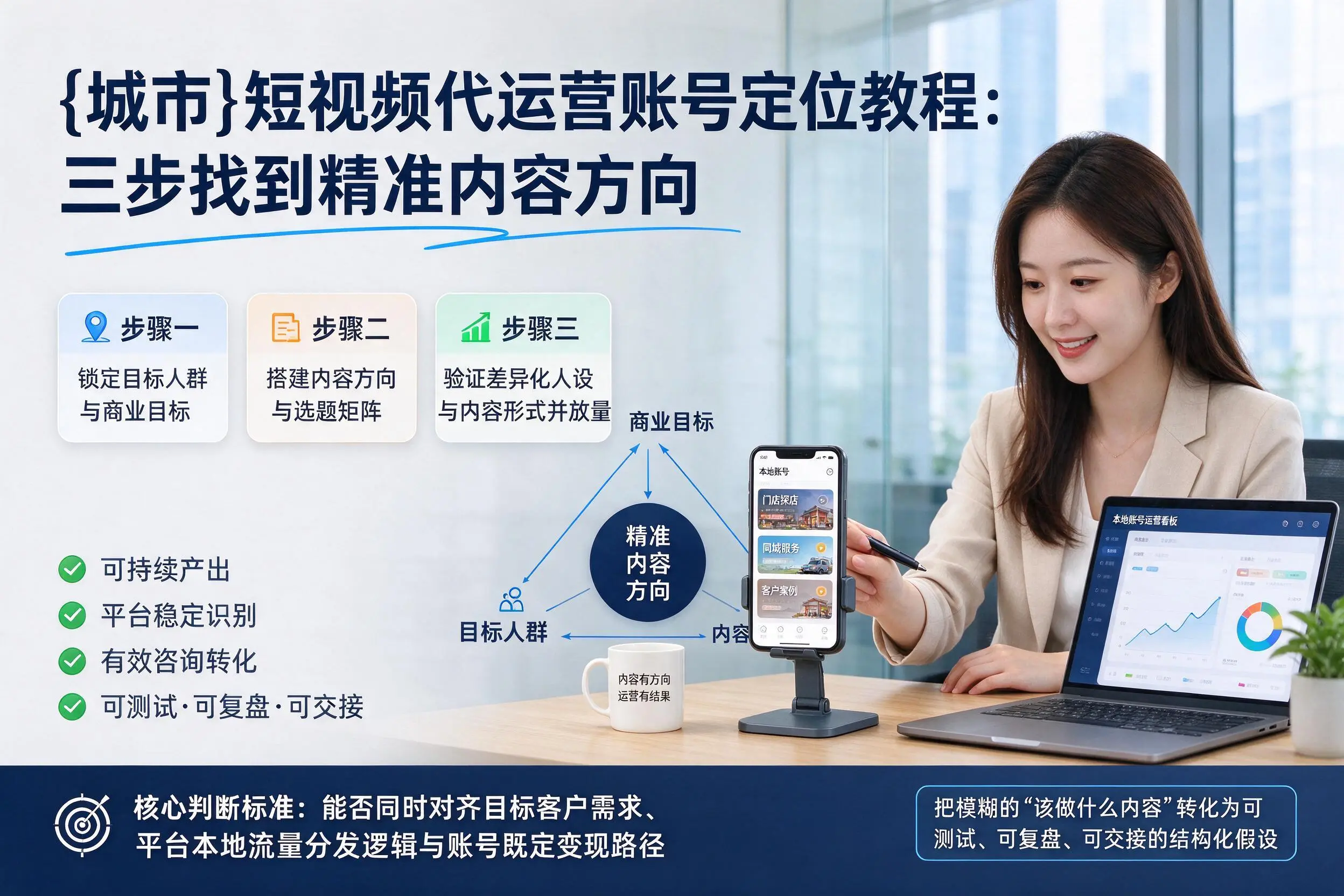 景德镇短视频代运营账号定位教程:三步找到精准内容方向