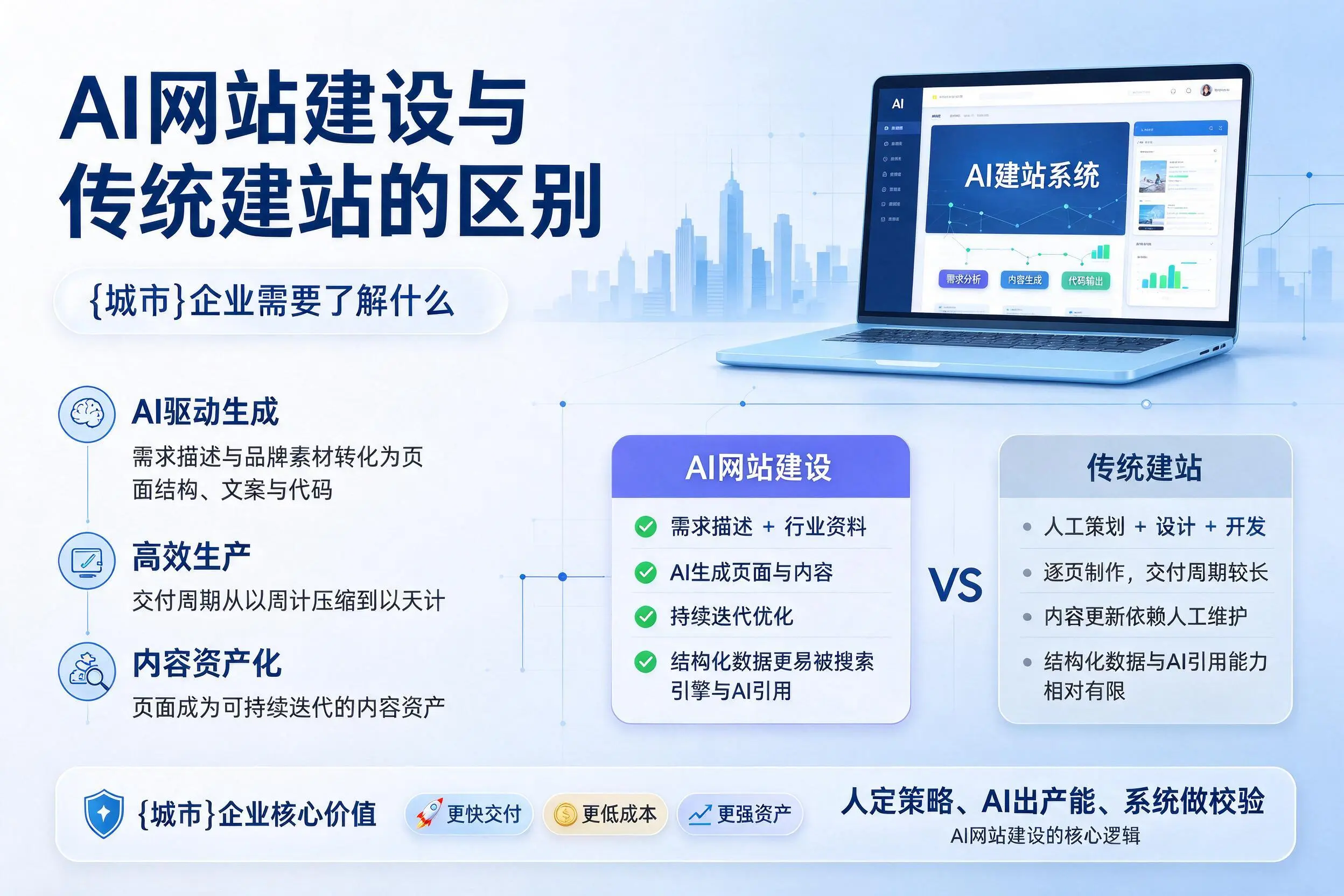 AI网站建设与传统建站的区别，景德镇企业需要了解什么
