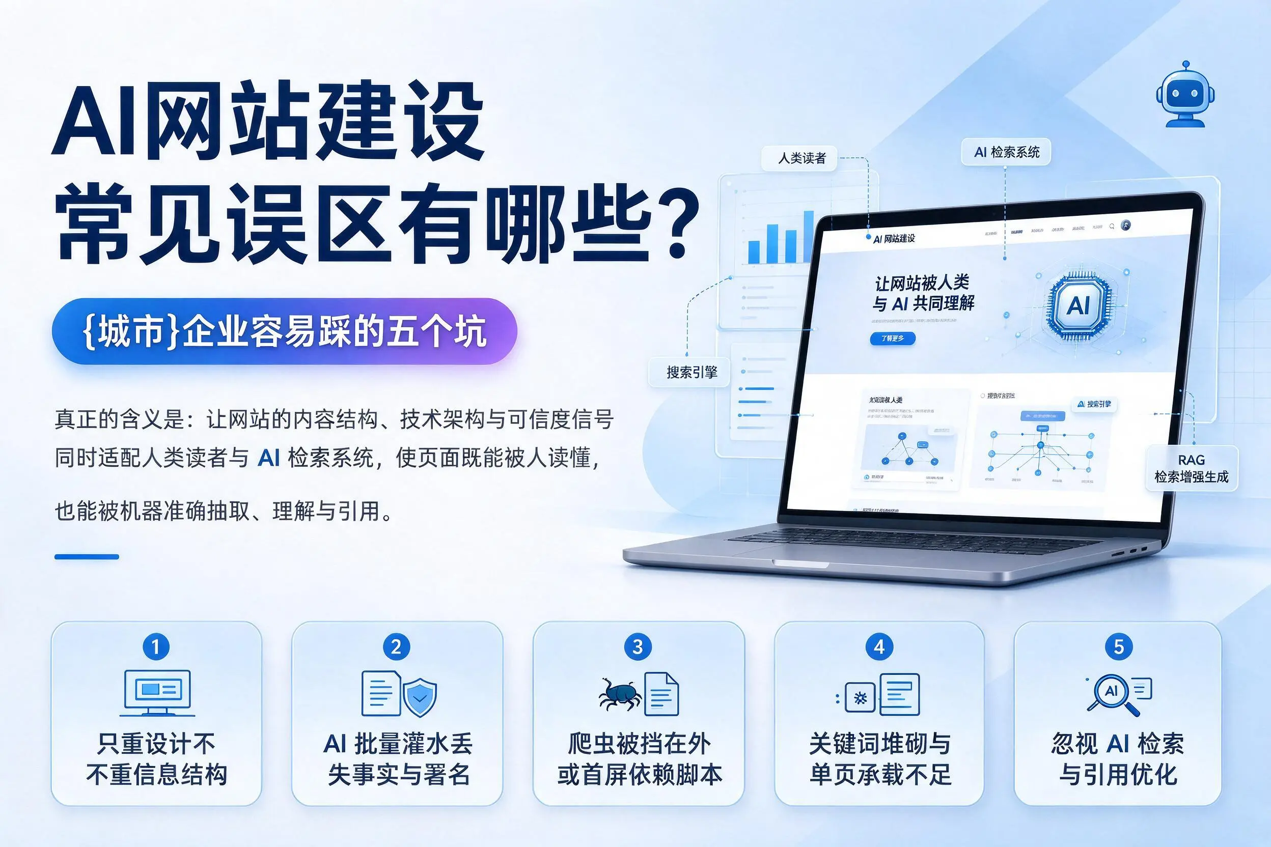 AI网站建设常见误区有哪些？景德镇企业容易踩的五个坑