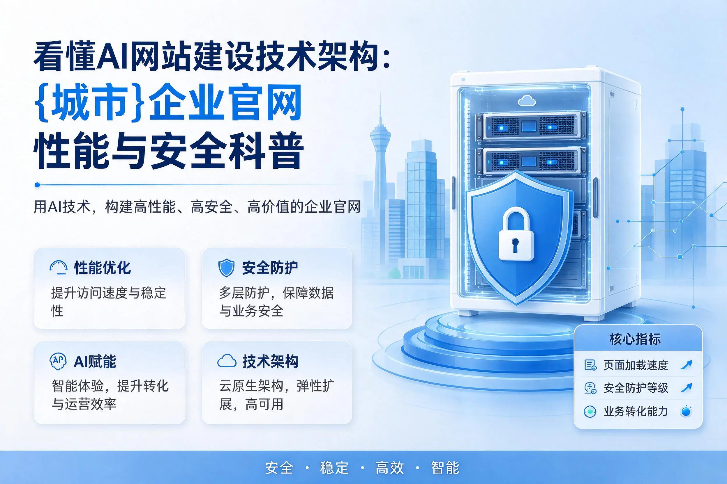 看懂AI网站建设技术架构:景德镇企业官网性能与安全科普