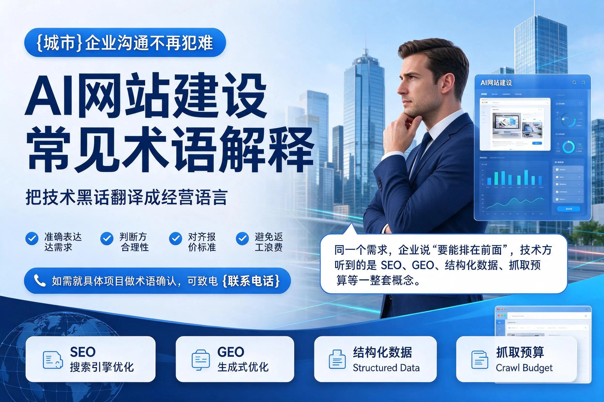 AI网站建设常见术语解释，景德镇企业沟通不再犯难
