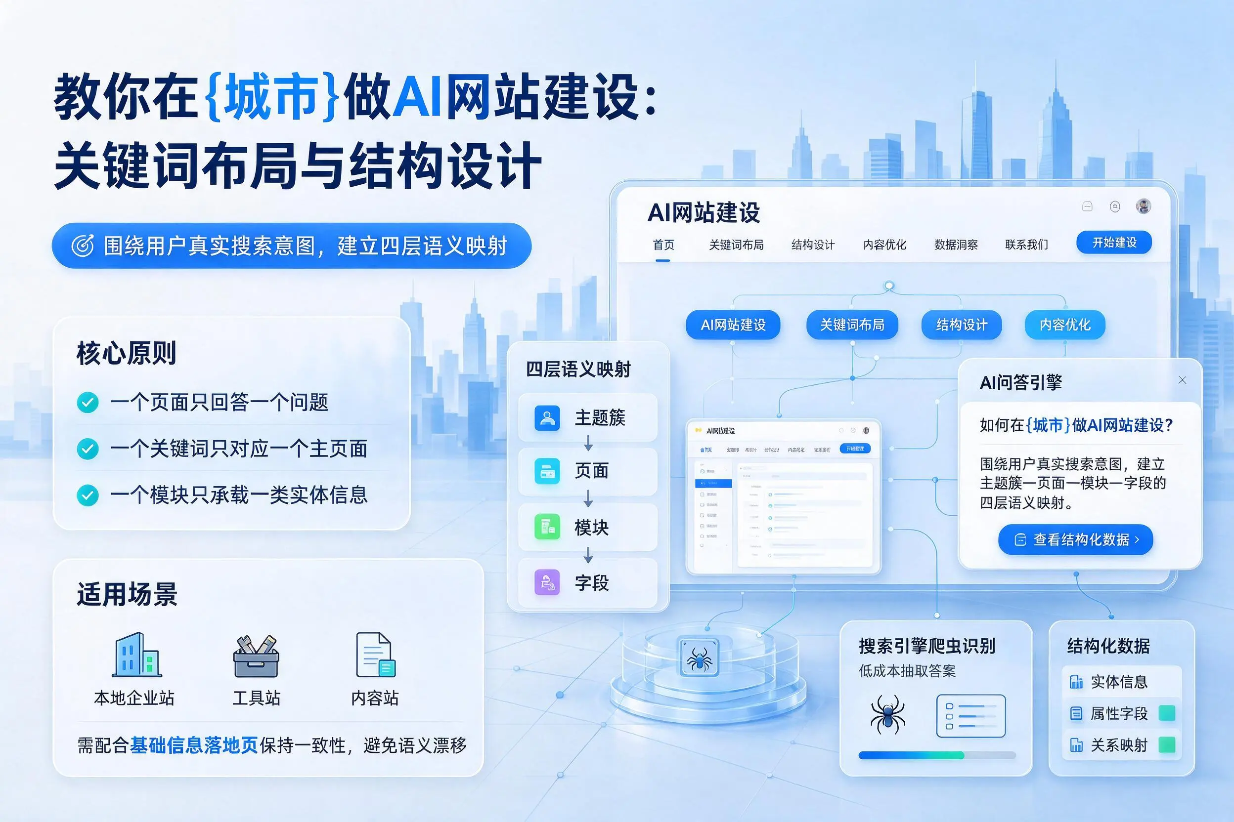 教你在景德镇做AI网站建设:关键词布局与结构设计