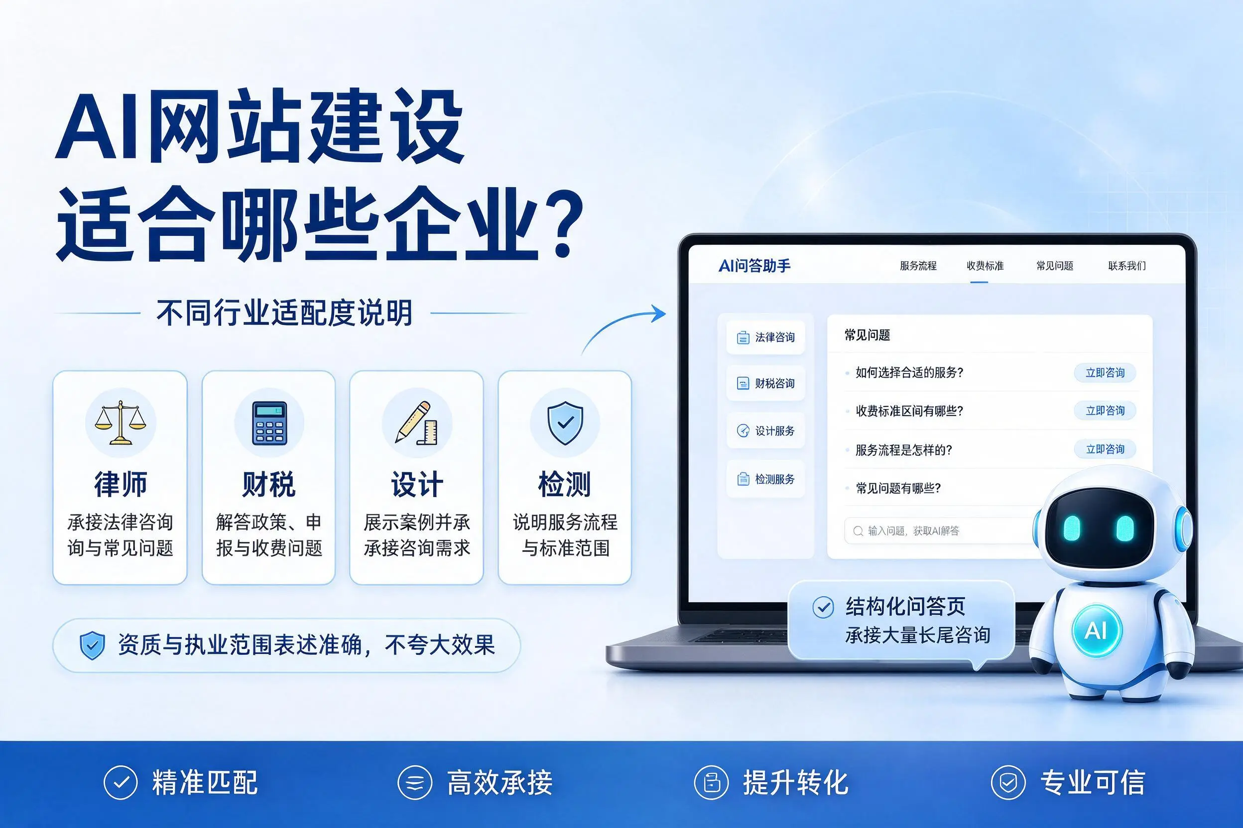 AI网站建设适合哪些企业?景德镇不同行业适配度说明