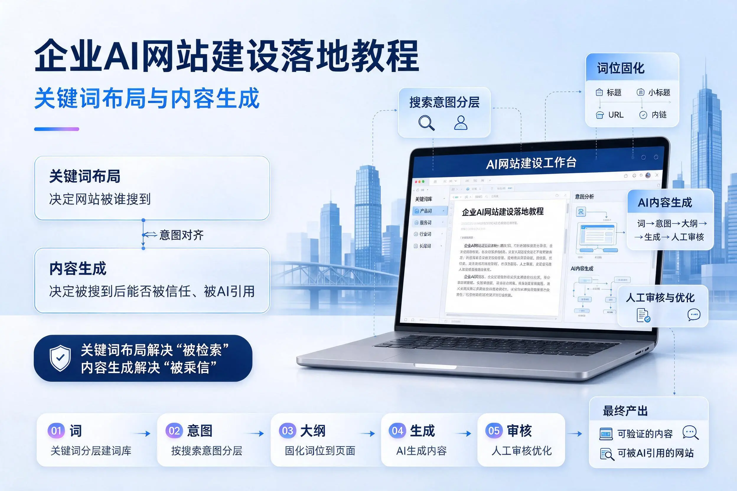 景德镇企业AI网站建设落地教程:关键词布局与内容生成